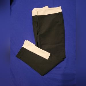 Cynthia Rowley Two-Tone Cigarette Pants Size 6
